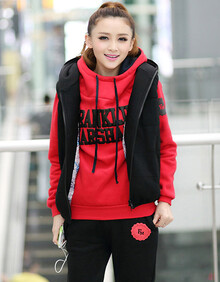 蓝莉卡 2013<em>秋装</em>上新韩版连帽运动休闲服抓绒