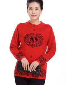 <em>中老年男装</em>秋冬装<em>羊毛</em>衫男士<em>开衫</em> v领唐装外套