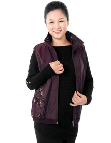 中老年<em>女装</em> 秋季 <em>马甲</em>外套 翻领无袖坎肩 <em>马夹</em>背