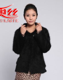 奥丝布莱特女式貂绒衫<em>加厚女士</em>貂绒<em>上衣</em>针织衫