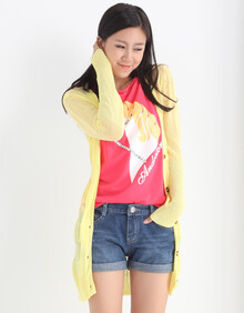 安都新款<em>女装</em>韩版渐变条纹修身<em>中长针织开衫</em>外