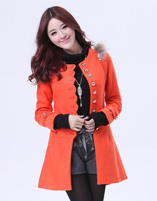 2012秋冬<em>女装</em>韩版<em>长款</em>修身秋冬毛呢<em>外套</em>呢子