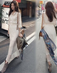 2014春装韩国代购partysu蕾丝拼接<em>开衫连衣裙</em>