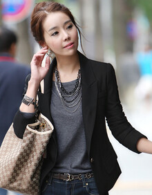 雅可希 2013秋装新款<em>女装</em>修身<em>大码</em>西服<em>外套</em>秋