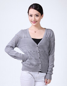 小羊衣库2013<em>秋冬</em>新款 超简约勾花<em>羊毛</em>衫<em>小开</em>