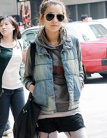 2014新款经典牛仔<em>马甲</em>女装夹棉加厚<em>马甲</em>在京