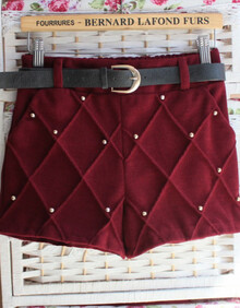 白领公社 <em>秋冬</em>新款<em>短裤女士</em>韩版毛呢短裤修身