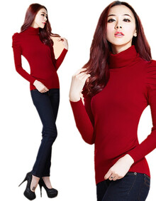 美乐汀 2013秋冬款高领<em>毛衣修身短款打底衫</em>针