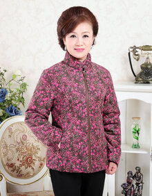 依美<em>中老年女装</em>棉衣冬装<em>外套</em>妈妈装<em>秋冬装</em>全棉