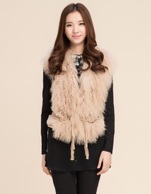 正品秋装 奢华名媛小香风百搭气质<em>皮草马甲</em>X1