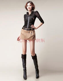 乔安人 2013夏季新款经典时尚<em>格子裙裤短裤</em>靴