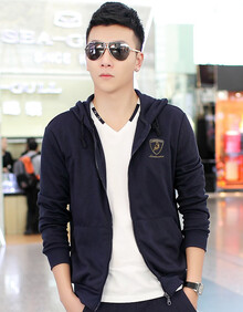 XFG 夏季新款 韩版休闲运动套装 男士连帽卫衣