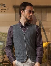 贝利龙 <em>男士</em>秋装毛衣<em>马甲 商务休闲</em>男装针织背