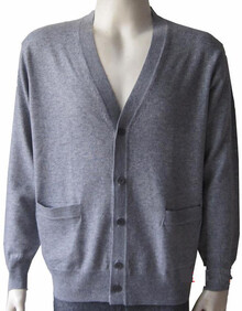 秋冬装中老年男士V领<em>羊绒衫开衫</em>中年毛衣羊毛