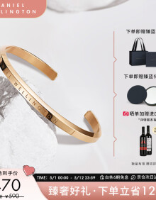 丹尼尔惠灵顿（DanielWellington）dw手镯女时尚首饰玫瑰金情侣对镯520礼物送女友DW00400003