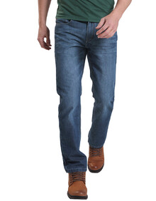 皮尔卡丹 春夏牛仔裤男士直筒修身牛仔裤 舒适