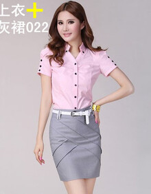 服夏装正装女装套装裙短袖OL职业套装女夏 白