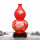 中国红牡丹葫芦瓶+底座