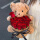 50cm衬衣熊+11朵红玫瑰