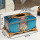 蓝木纹纸巾盒
