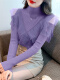 紫色 网纱针织衫