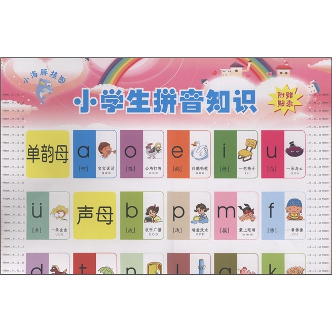 小海豚挂图:小学生拼音知识(附贴表)