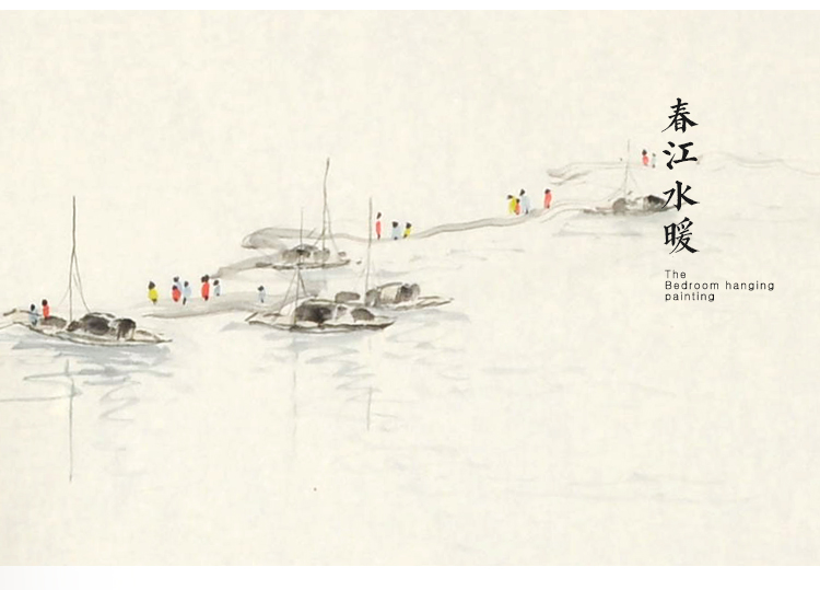 一品国画廊 纯手绘江南水乡风景画国画 客厅餐厅卧室挂画 新中式装饰