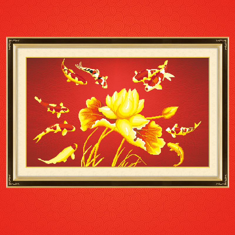 中国风十字绣钻石画 客厅装饰画粘贴画 中国风十字绣钻石画 客厅装饰画粘贴画