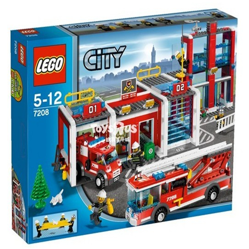 lego乐高积木玩具 城市city 消防总局 7208