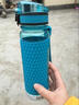 優(yōu)之USPACE塑料杯 運動(dòng)水杯 戶(hù)外旅行杯 帶茶格泡茶杯子 兒童防漏水瓶 學(xué)生杯子 藍色 450ml 曬單實(shí)拍圖