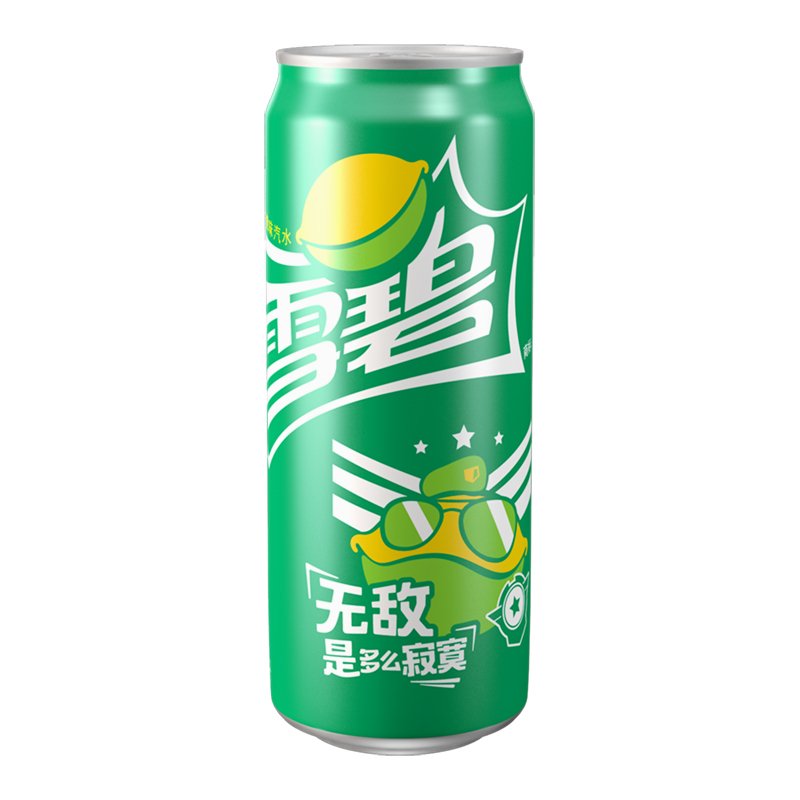 雪碧sprite 柠檬味 汽水 碳酸饮料 330ml*24罐 摩登罐 整箱装 可口