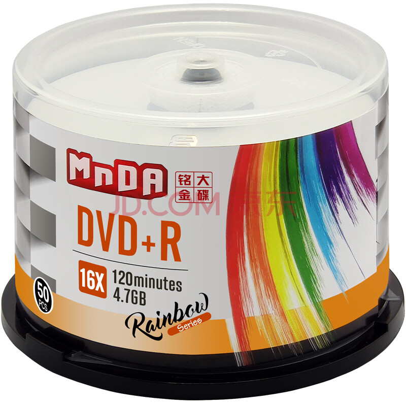 铭大金碟dvd R 16速 铭大金碟 Mnda Dvd R 16速档案级光盘 刻录盘50片桶装空白光盘 行情报价价格评测 京东