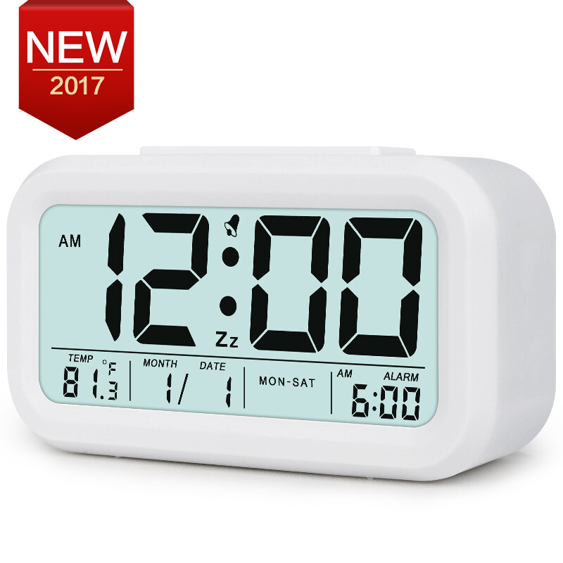 Digital Alarm Clock Student LCD Display Snooze Kids Clock ...