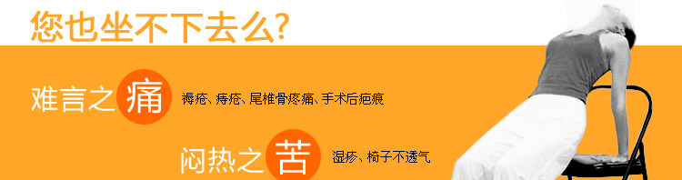 
                                        飞天  尾椎骨减压坐垫 术后康复垫   中空透气坐垫 记忆棉坐垫 空气层_浅紫                