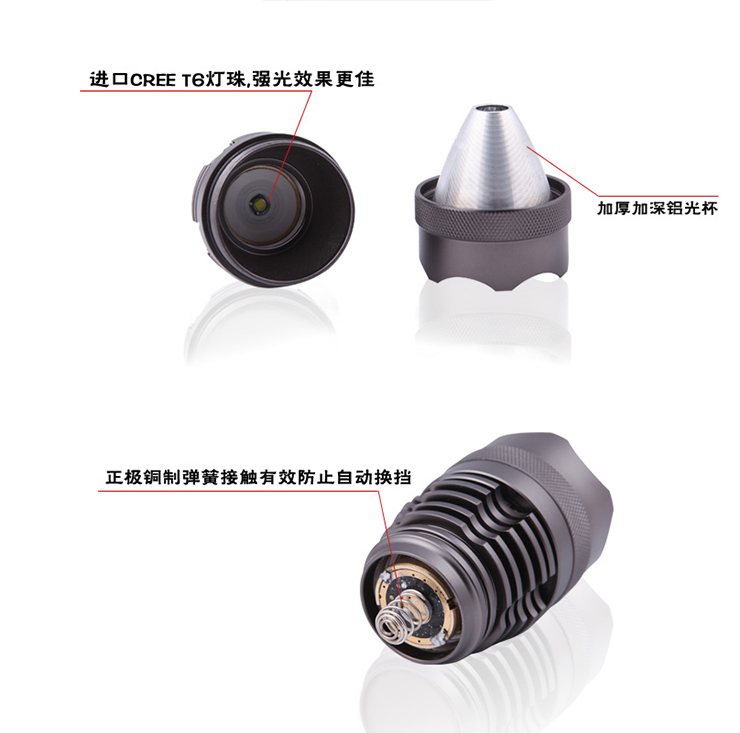 亚马逊应急灯照明LED强光手电筒充电远射防水家用消防手电A16