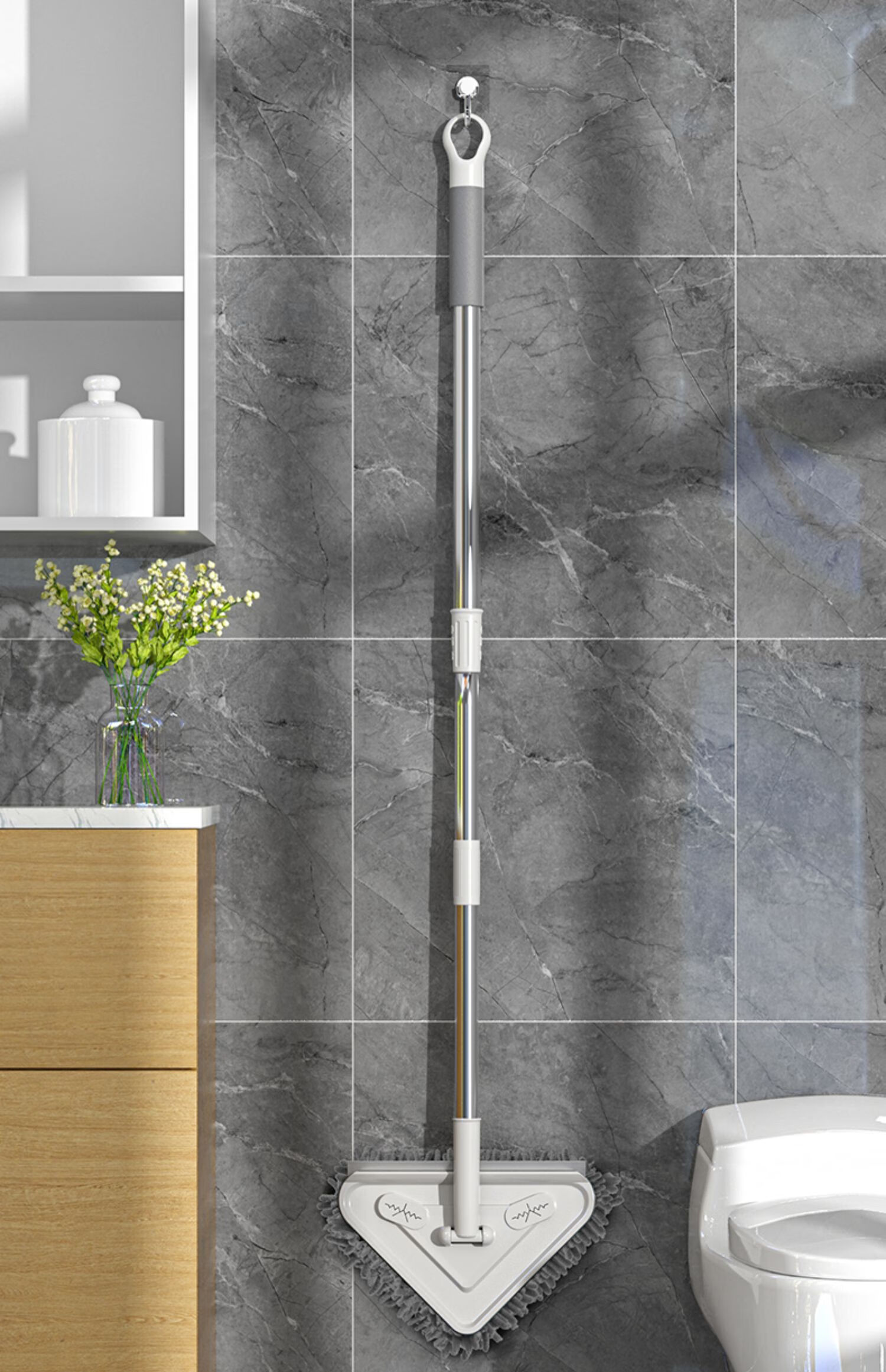 擦玻璃大号三角头拖把擦柜子墙面可伸缩杆刮水擦扣板顶棚清洁神ll