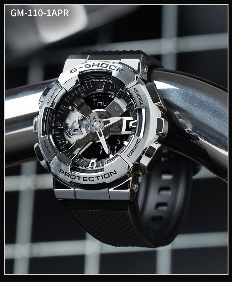 卡西欧(casio)手表男g-shock钢铁之心gm110小钢炮金属时 gm-110-1a