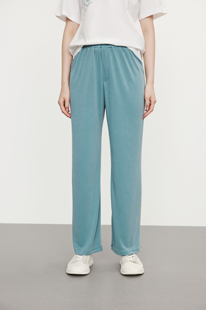 ur2021春夏新品青春女装欧美休闲显高垂感宽松直筒裤y