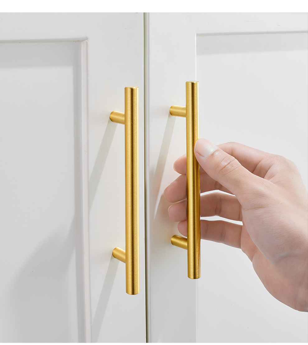 黄铜衣柜橱柜抽屉柜子金色门把手中式拉手家用五金配件626160金色全铜