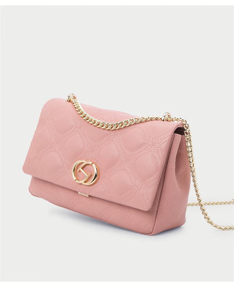 HONGU Ladies Handbag, Fashionable Diamond Pattern Chain Shoulder Bag, Cowhide Crossbody Bag, Small Square Purse, Birthday Gift for Girlfriend 18