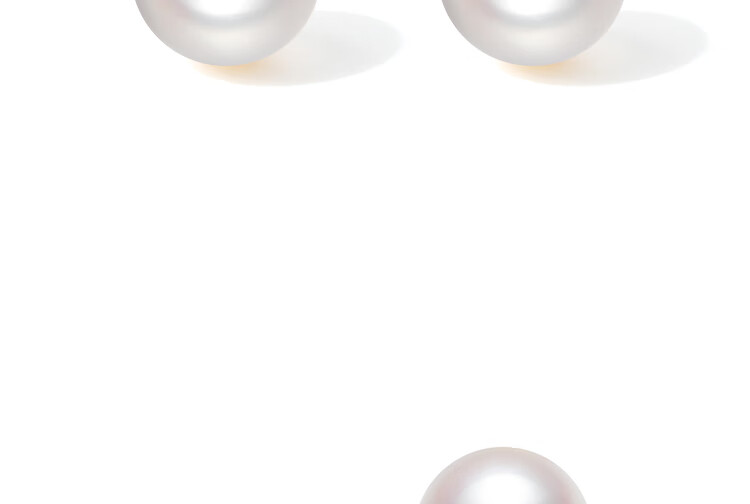 ZLF 18K Gold Edison Pearl Stud Earrings Women's Day Gift X0913605 Near Round Approx. 10mm Pair 5
