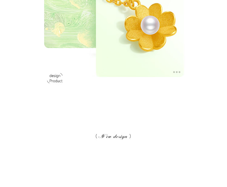 ZLF Garden Party Gold Necklace for Women with Pearl Pendant Women's Day Gift X0613050 Approx. 3.67g 40+5cm 5