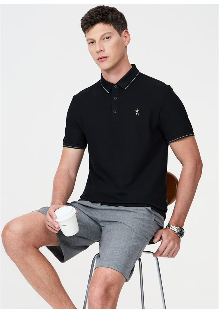 DANCING WOLVES POLO Shirt for Men, Summer Cool-Feeling Collared Short-Sleeve T-Shirt, Antibacterial And Anti-Mite, Suitable for Commuting, Skin-Friendly, Versatile Top for Me 9