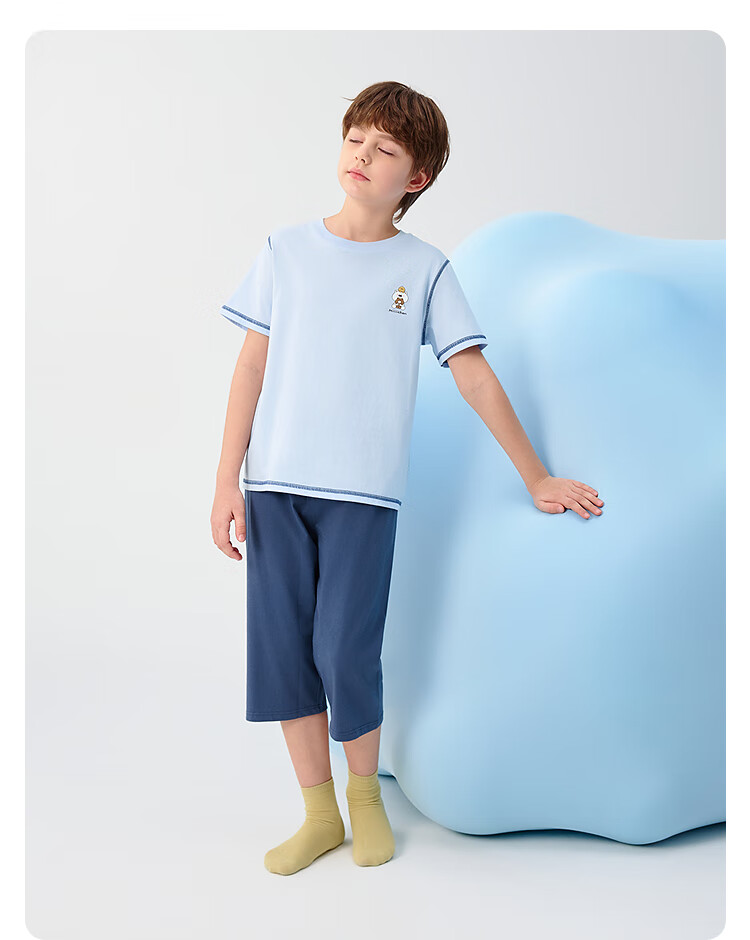 BALABALA Pajama Set for Boys And Girls, Home Wear, Air Conditioning Clothing, Summer Style [Miiichan IP] 209225171208 19