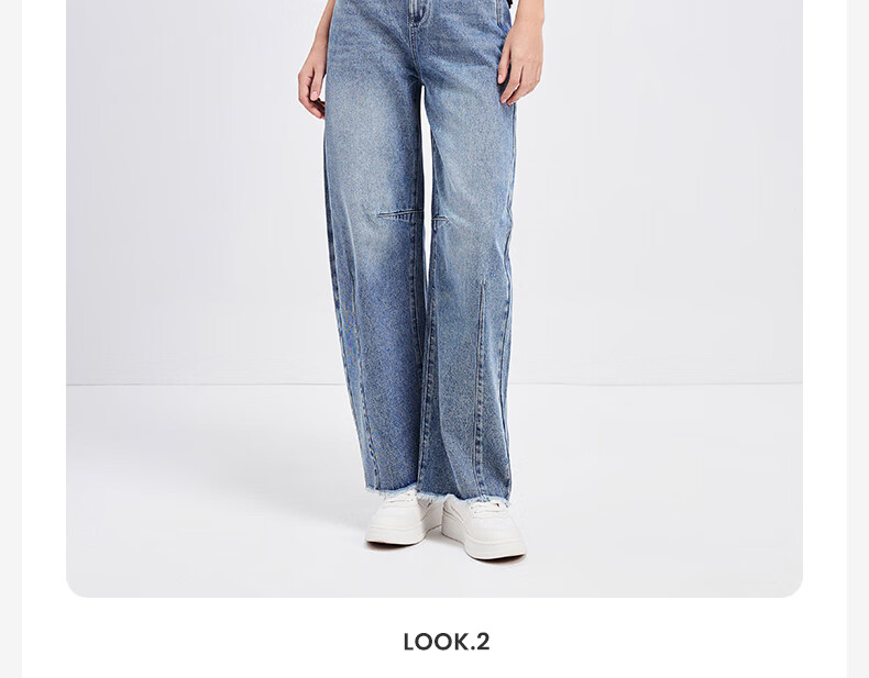 Navigare Italian Small Sailboat Women's Retro Denim Jeans, Versatile Slimming Banana Pants 2312575518, Water Blue, M 9
