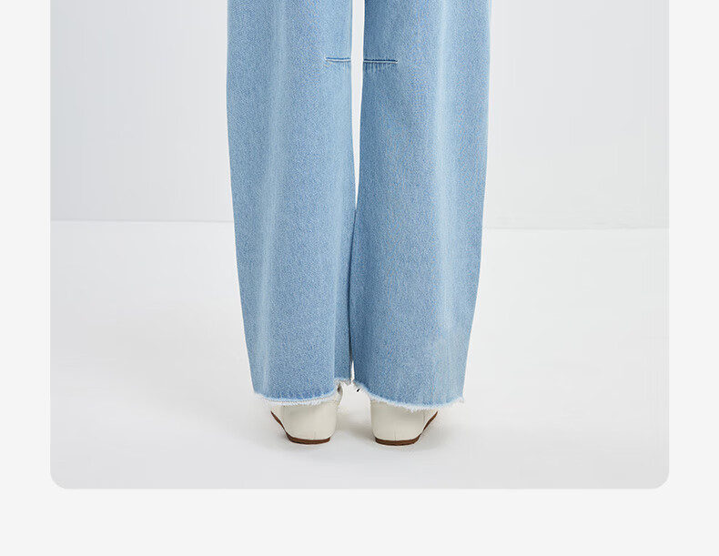 Navigare Italian Small Sailboat Women's Retro Denim Jeans, Versatile Slimming Banana Pants 2312575518, Water Blue, M 16