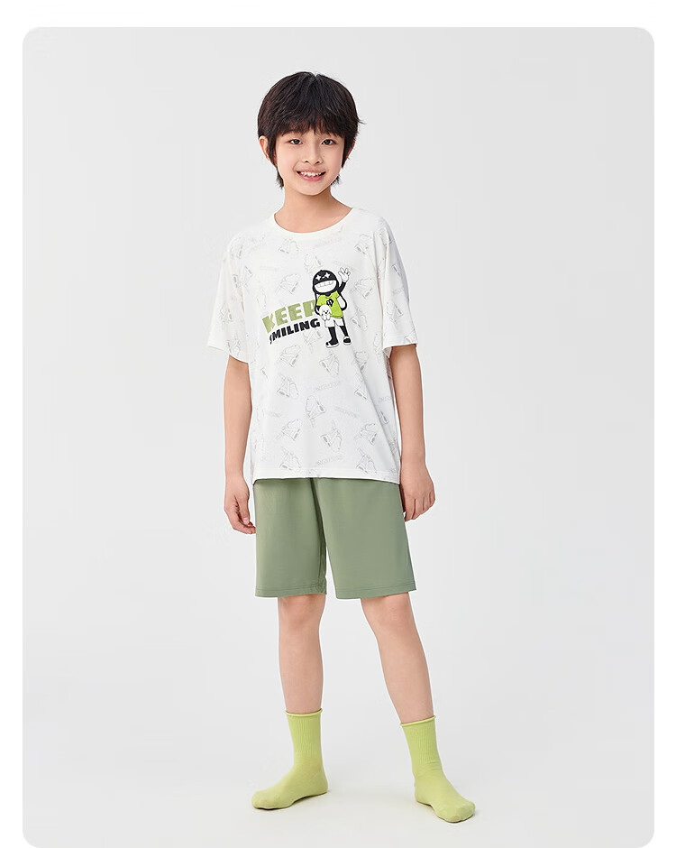 Balabala Summer Pajama Set Air Conditioning Clothes Boys Homewear [Designer SICO Mall Same Style] 206225171105 14