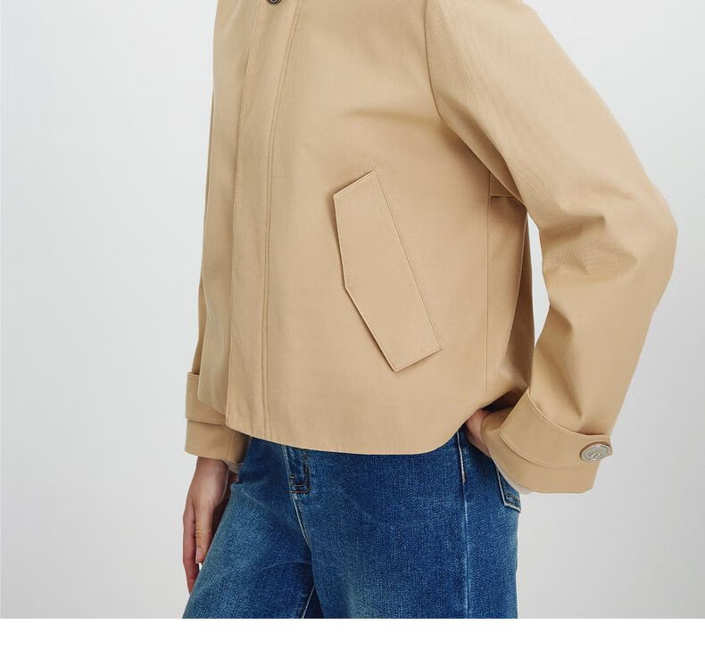 Navy Sail Italy Women's Short Workwear Trench Coat Full Cotton Barn Style Jacket 2331505501 White M 14