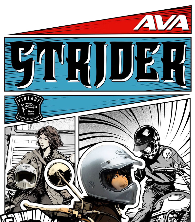 AVA Ranger Motorcycle Retro Full Face Cruiser Helmet Small Shell Off-Road Helmet Unisex Ivory White L 1