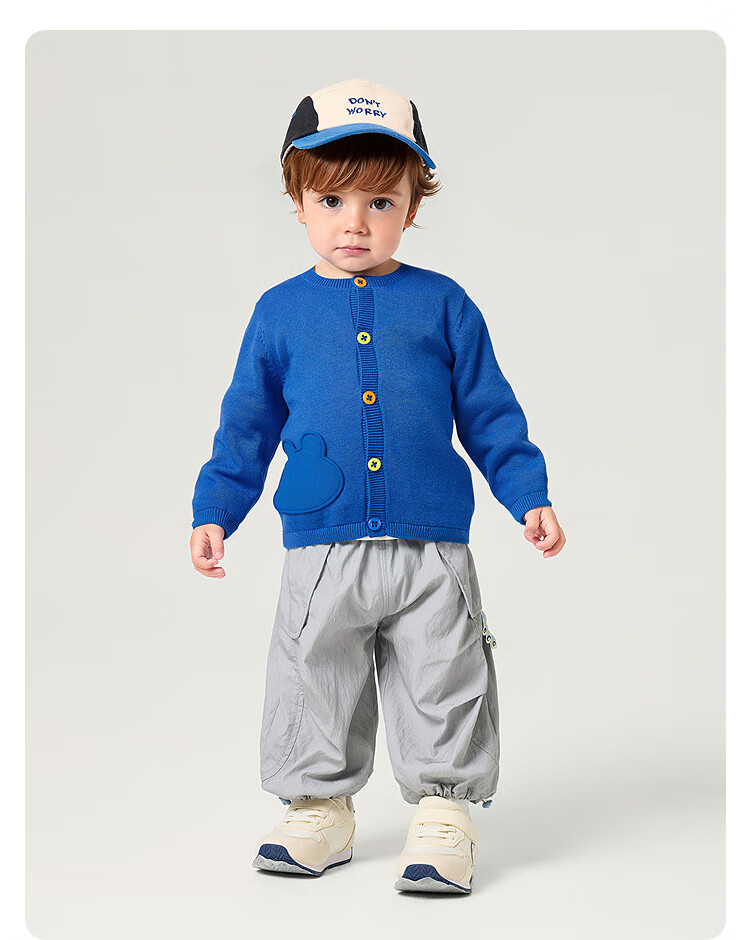 Balabala Kids Sweater Children's Knitwear Boys Girls 2026 New Spring Autumn Soft Skin-friendly Cardigan Pullover 18